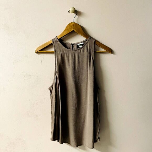 A New Day NWT Dusty Brown KeyHole Back Blouse Size S - Picture 1 of 11
